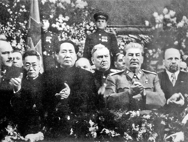 1949年毛泽东访问苏联时与史达林在一起